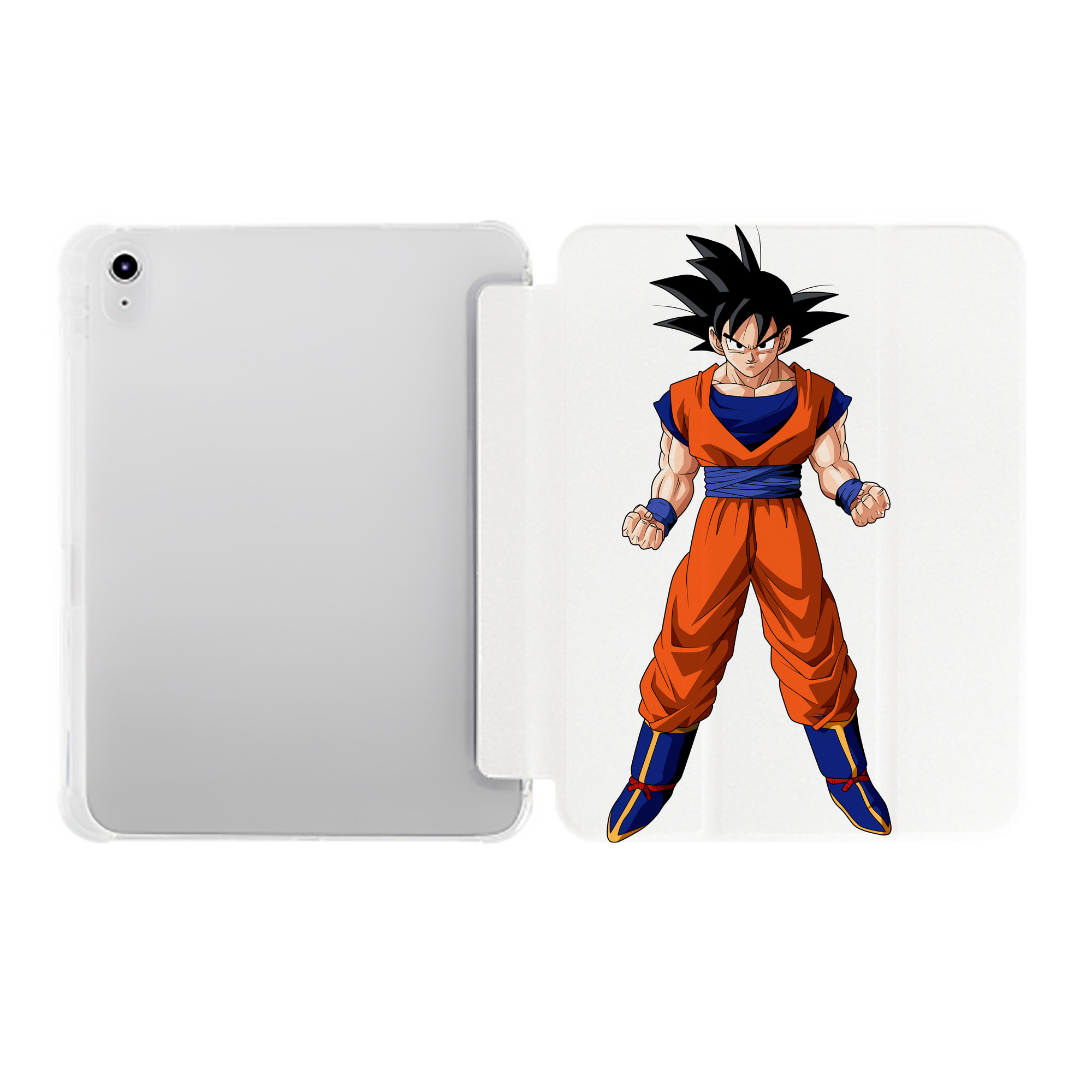 （画像用） ドラゴンボール 孫悟空（そん ごくう）Son Goku カカロット DRAGON BALL Kakarotto IPad ケース ペン収納付き 三つ折りスタンド PUレザー×シリコン 対応機種9.5/10.5/10.9インチ